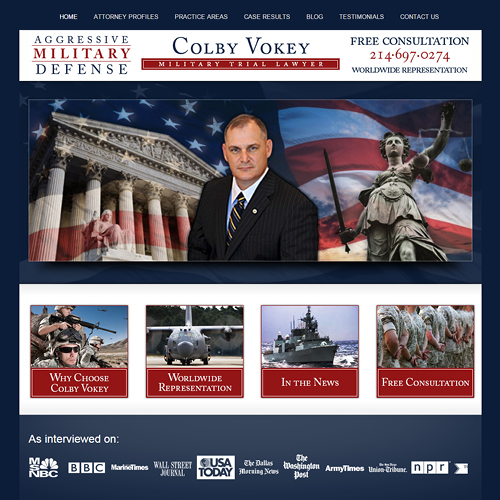 Colby Vokey, Military Trial Lawyer Website